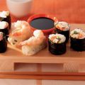Sushi met garnalen