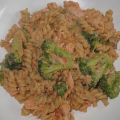 Romige pasta met zalm en broccoli