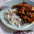 Rode curry met aubergine, boontjes en garam[...]