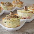 Ei-muffins met champignons en pesto