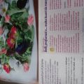 Salade met eetbare voorjaarsbloemen