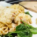 Dinner: Spaghetti met champignons, rode peper,[...]