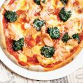 Pizza zalm en spinazie