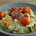 Risotto met glazed bacon