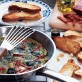 Spinazie-omelet met focacciatoast