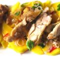 Kleverige Thaise kip met mangosalade