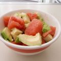 Salade van watermeloen en avocado
