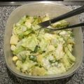 Zomerse maaltijd salade met asperges