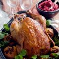 Roasted Turkey with apple-pecanfilling