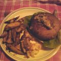 Portobelloburger met ovenfrietjes