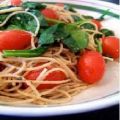 Spaghetti met kip en spinazie