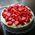 Witte-chocoladecheesecake met aardbeien