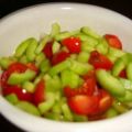 Pittige tomaten-komkommer salade