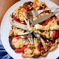 Vega: Zelfgemaakte pizza met aubergine,[...]