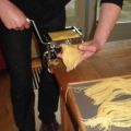 Spaghetti met gamba`s en rucola