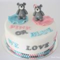 GENDER REVEAL CAKE: PINK OR BLUE... WE LOVE YOU