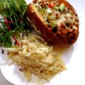 Sloppy Joe van Zoete aardappel met Koolsalade