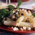 Witte asperges met vinaigrette