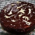 Gelaagde chocolade cheesecake