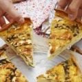 Vegetarische quiche met courgette