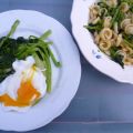 Cime di rapa met ei en cime di rapa met pasta