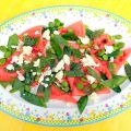 Watermeloen en fetasalade  met munt