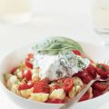 Pasta met tomaat, ricotta en basilicum