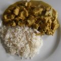 Curry met kip en champignons