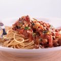 Spaghetti met romige pestosaus