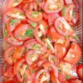 Gemarineerde tomatensalade