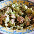 Aardappelsalade met zalm en dille