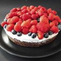 Brownie met zomerfruit
