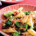 Penne met spekjes en broccoli