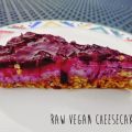 Raw vegan cheesecake met rood fruit