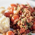 Pittige kapucijner-chorizoschotel