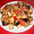 Zuiderse aubergine met kalkoenreepjes