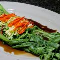 Geblancheerde choy sum met sissende olie