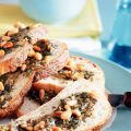 Focaccia met auberginespread