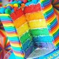 Regenboog cake.