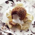 Gefrituurd ijs met appelchips