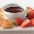 Chocoladedip met aardbeien