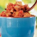 Gebakken tahoe met warme sambalsaus