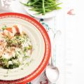 Zalm met rosÃ©saus en risotto