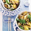 Wokpaksoi met paddenstoelen