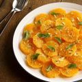 Citrus fruitsalade met karamel en pistachenoten