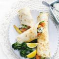 Wraps met komkommer en zalm