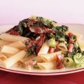 Penne met spek-spinazieroomsaus