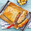 Zalm en croÃ»te met kruiden-olijvenboter