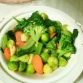 Lauwwarme groentensalade met pompoenzaadolie