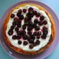 Cheesecake met limoen en bramen